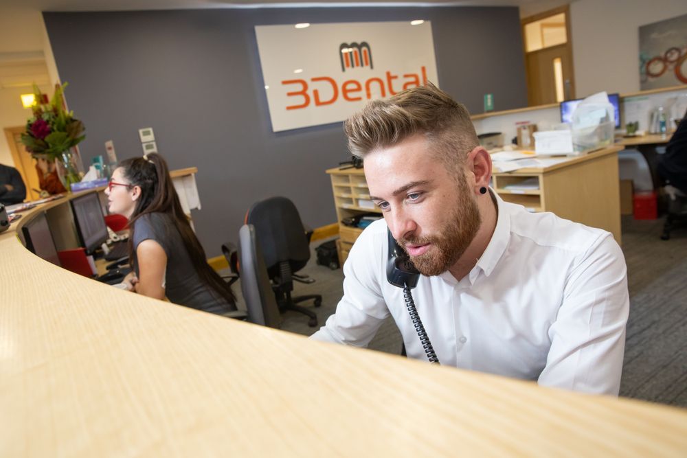 reception at dental clinic